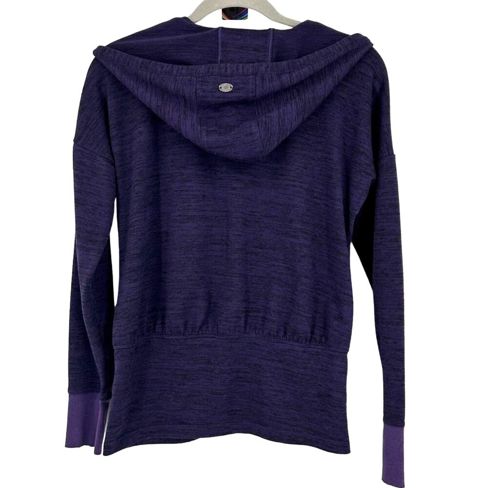 Athleta Full Zip Drawstring Hooded Sweatshirt Women's Size XXS Purple - Picture 2 of 8